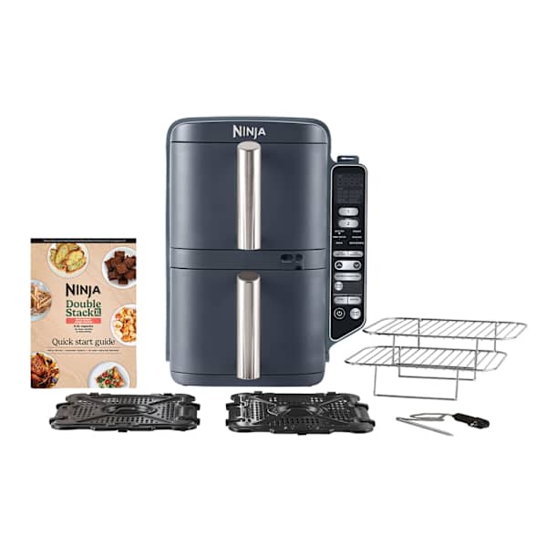 Friteuse à air chaud Ninja Double Stack XL à 2 niveaux avec système de cuisson intelligent 9,5 L Cyber Space