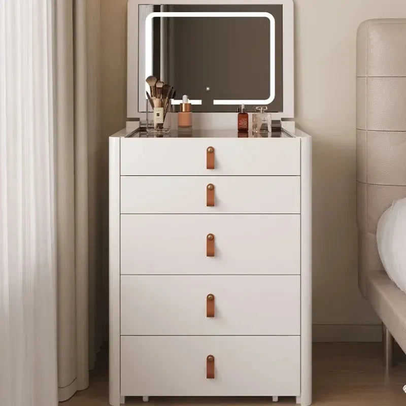 Ivory - Coiffeuse avec miroir pliable