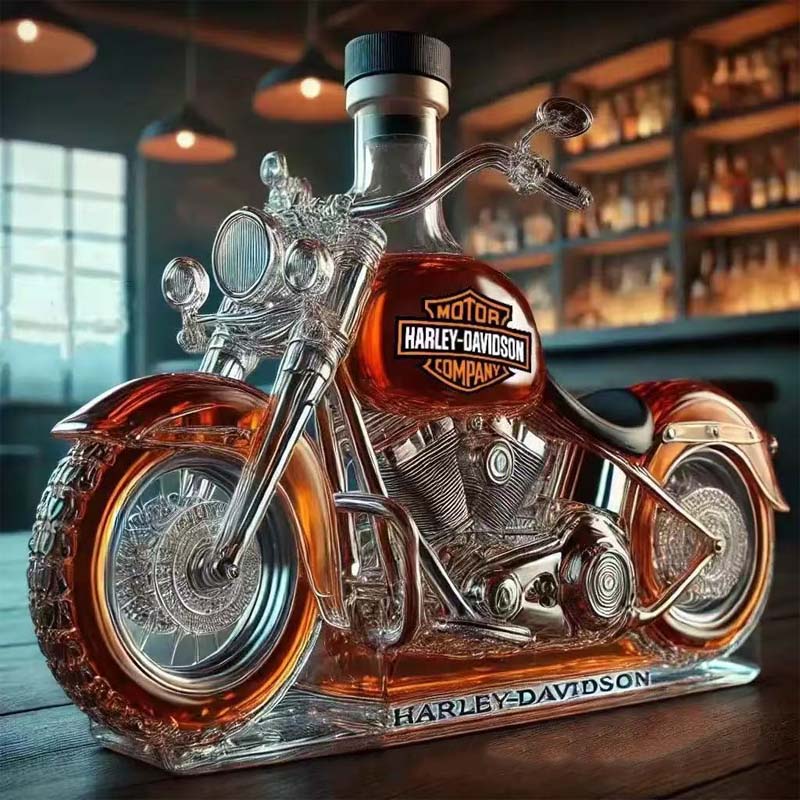 Bouteille de vin créative en verre pour moto