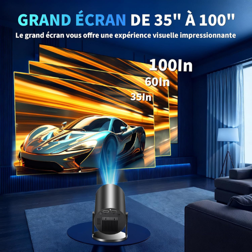 Mini Vidéoprojecteur Portable pour Films en Intérieur & Extérieur