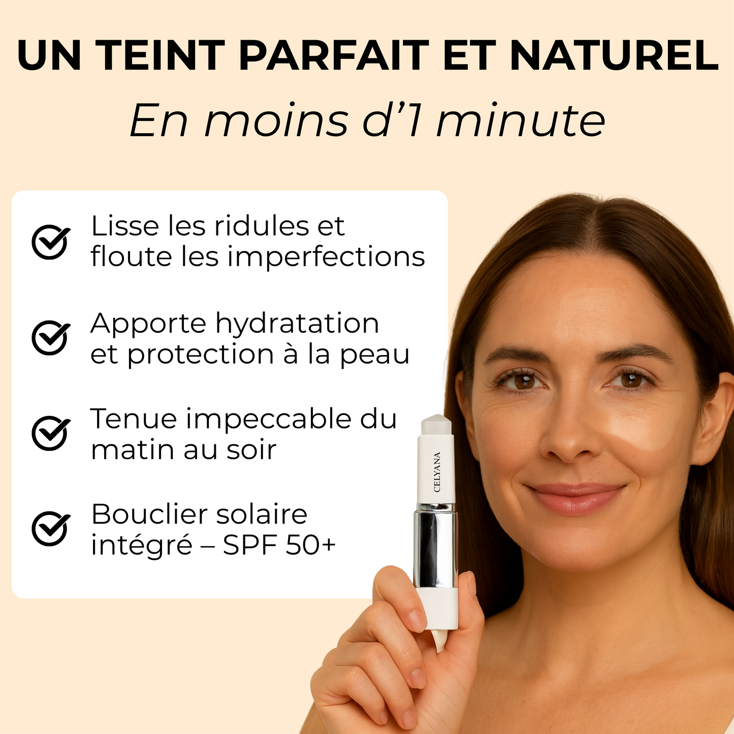 Fond de teint 2-en-1 avec pinceau intégré