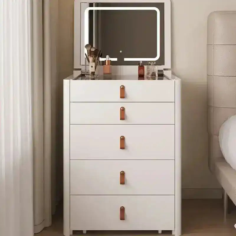Ivory – Coiffeuse avec miroir pliable