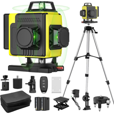 Niveau Laser 4D Auto-Nivelant avec Couverture 360° et Trépied