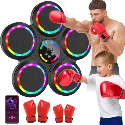 Entraîneur de Boxe Mural avec Bluetooth & Lumières LED