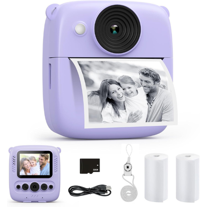 Appareil Photo Instantané pour Enfants avec 48MP & Outils Créatifs Amusants