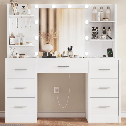 Coiffeuse Élégante avec Éclairage LED Réglable