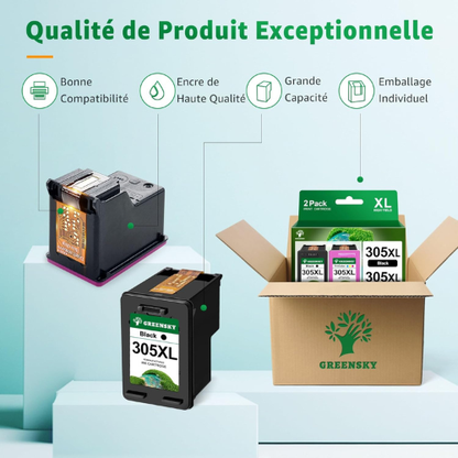 Cartouches d’Encre de Rechange à Haut Rendement – Capacité XL pour une Impression Claire et Constante