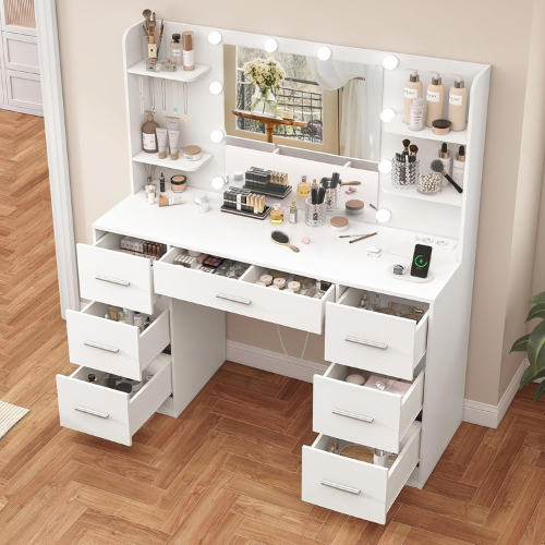 Coiffeuse Élégante avec Éclairage LED Réglable