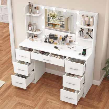 Coiffeuse Élégante avec Éclairage LED Réglable