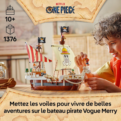 Maquette de Navire Pirate avec Personnages d’Anime