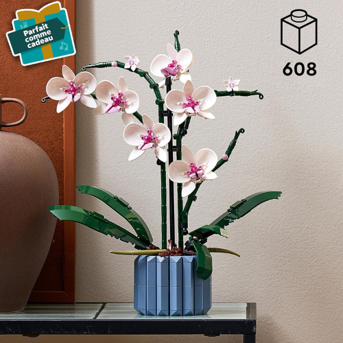 Set de construction florale décorative – Orchidée d’intérieur (608 pièces)