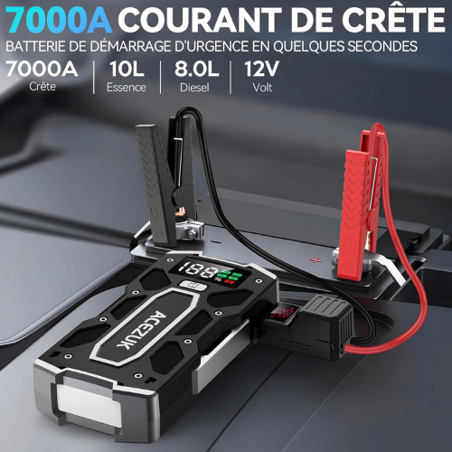 Démarreur Portable Puissant pour Voiture – Assistance Fiable en Cas d’Urgence