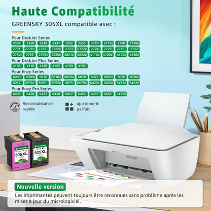 Cartouches d’Encre de Rechange à Haut Rendement – Capacité XL pour une Impression Claire et Constante