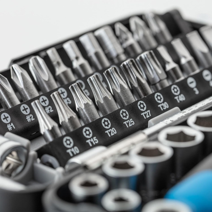 Ensemble Compact d’Outils à Douilles et Embouts 38 Pièces pour Réparations Quotidiennes