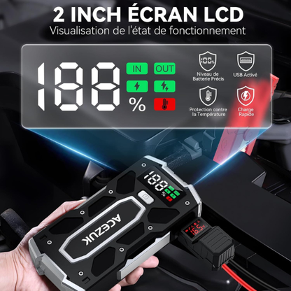 Démarreur Portable Puissant pour Voiture – Assistance Fiable en Cas d’Urgence
