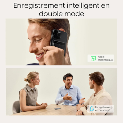 Enregistreur Vocal Intelligent avec Technologie IA et Autonomie Prolongée