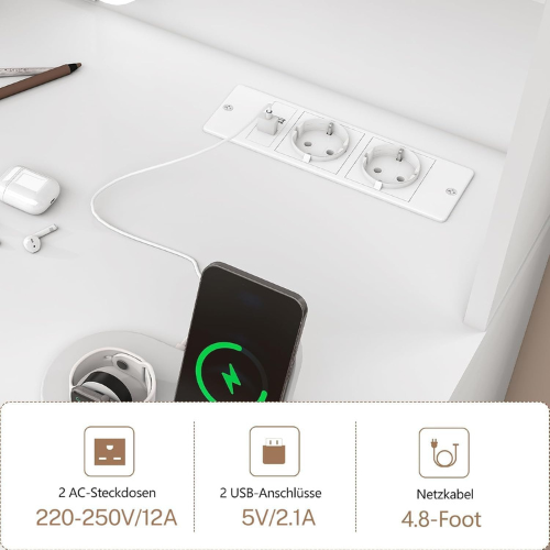 Coiffeuse Élégante avec Éclairage LED Réglable