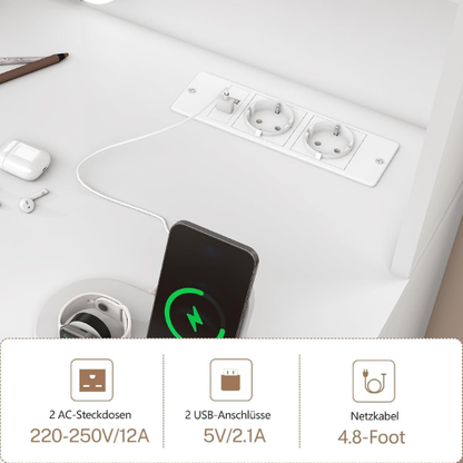Coiffeuse Élégante avec Éclairage LED Réglable