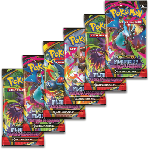 Set de Boosters Flamme‑Évolution Mega (6 Boosters)