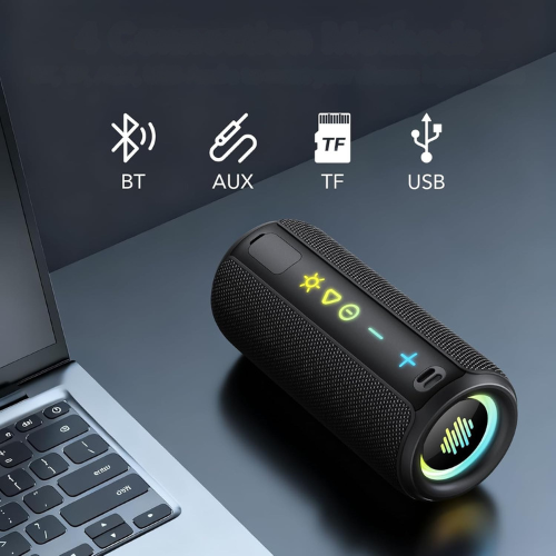 Enceinte Bluetooth Portable Puissante avec Éclairage