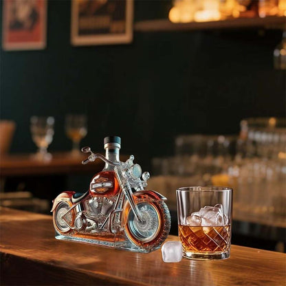 Bouteille de vin créative en verre pour moto