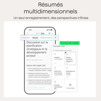 Enregistreur Vocal Intelligent avec Technologie IA et Autonomie Prolongée
