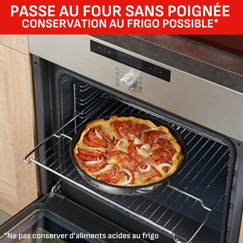 Batterie de Cuisine Empilable 20 Pièces avec Poignées Amovibles