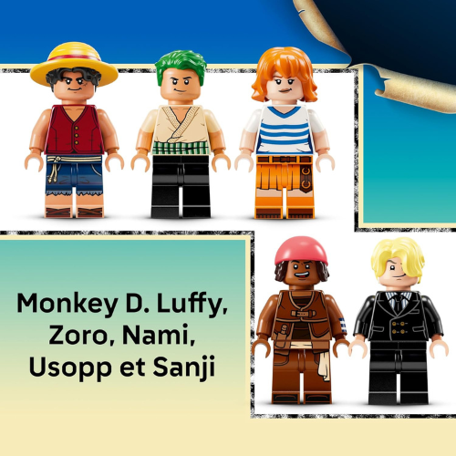 Maquette de Navire Pirate avec Personnages d’Anime