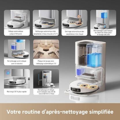 Robot Aspirateur & Laveur 19 000 Pa avec Station de Nettoyage Automatique