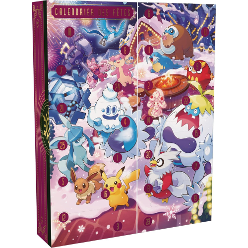 Calendrier de l’Avent des Fêtes – 25 Jours de Surprises Festives, Cartes à Collectionner et Accessoires pour Enfants et Fans