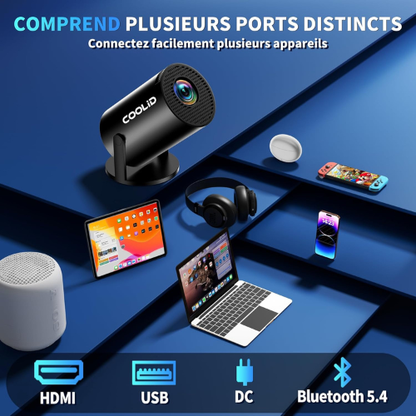 Mini Vidéoprojecteur Portable pour Films en Intérieur & Extérieur