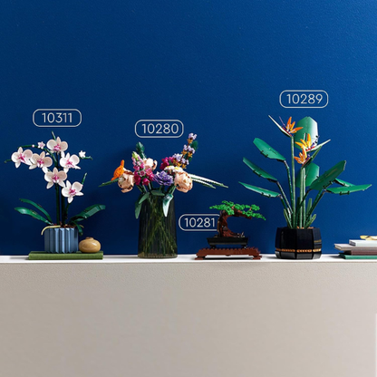 Set de construction florale décorative – Orchidée d’intérieur (608 pièces)