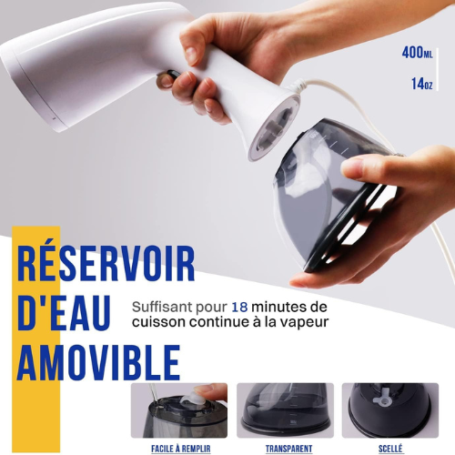 Défroisseur Vapeur Portable Haute Puissance – 1640W avec Grand Réservoir