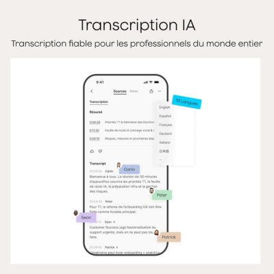Enregistreur Vocal Intelligent avec Technologie IA et Autonomie Prolongée