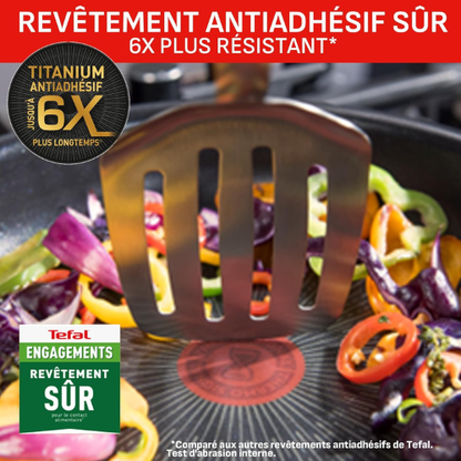 Batterie de Cuisine Empilable 20 Pièces avec Poignées Amovibles