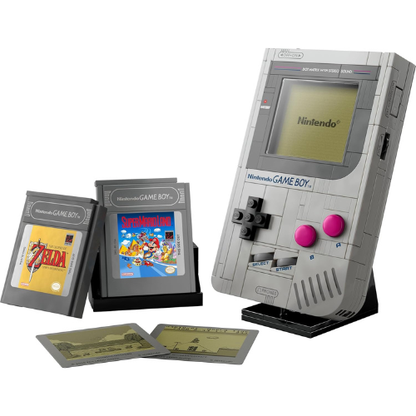 Maquette de Console Rétro – Kit de Construction Adulte avec 2 Cartouches & Support d’Exposition