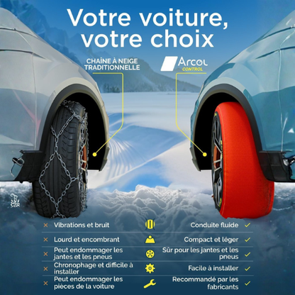 Chaussettes à Neige Textiles Homologuées – Conduite Hivernale en Toute Sécurité