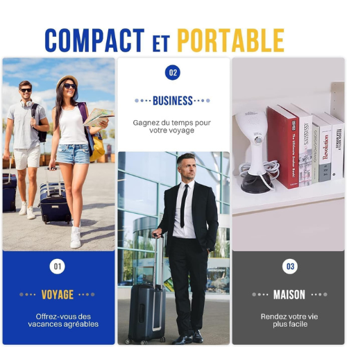 Défroisseur Vapeur Portable Haute Puissance – 1640W avec Grand Réservoir