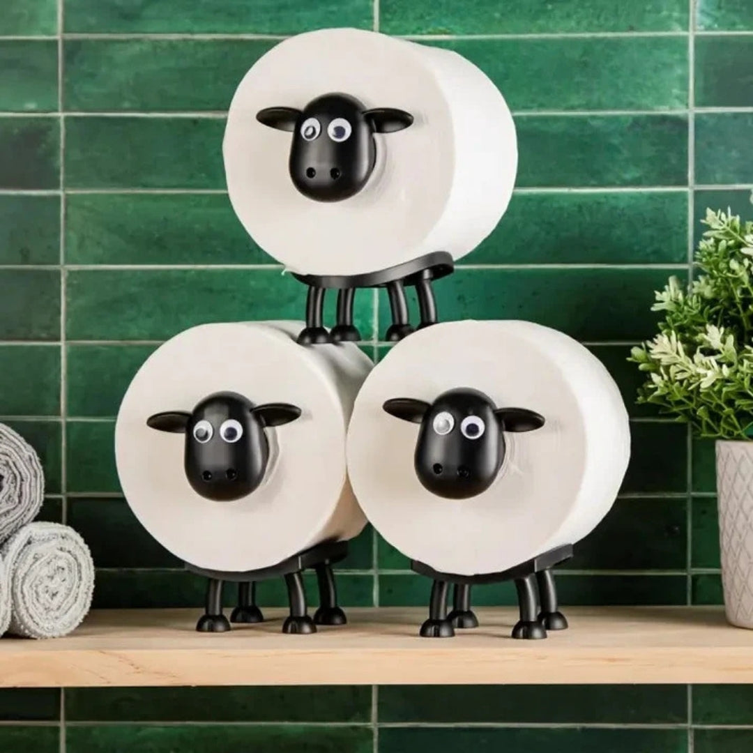 Lot de 3 Supports à Papier Toilette Fun Mouton