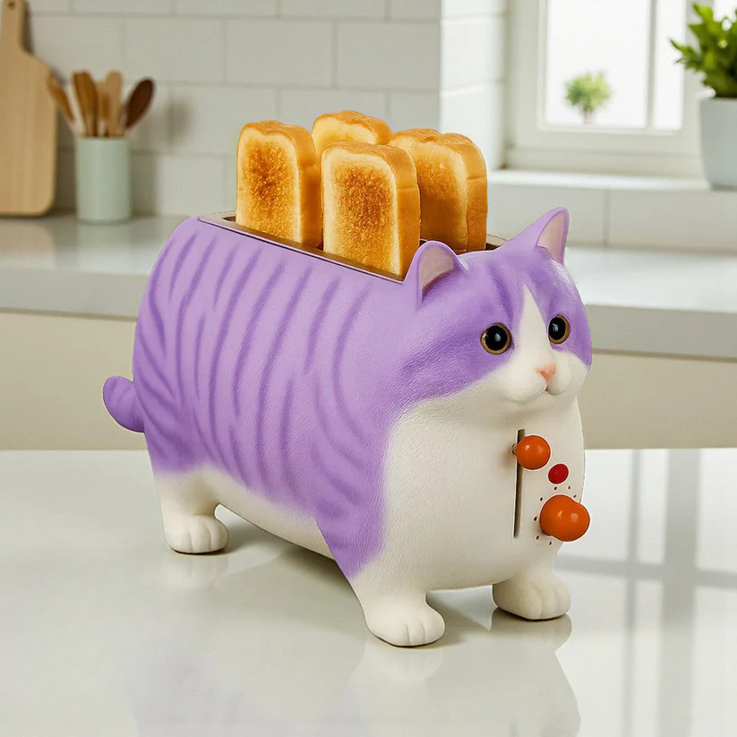 Grille-pain KittyToast – Un petit-déjeuner ronronnant de plaisir!