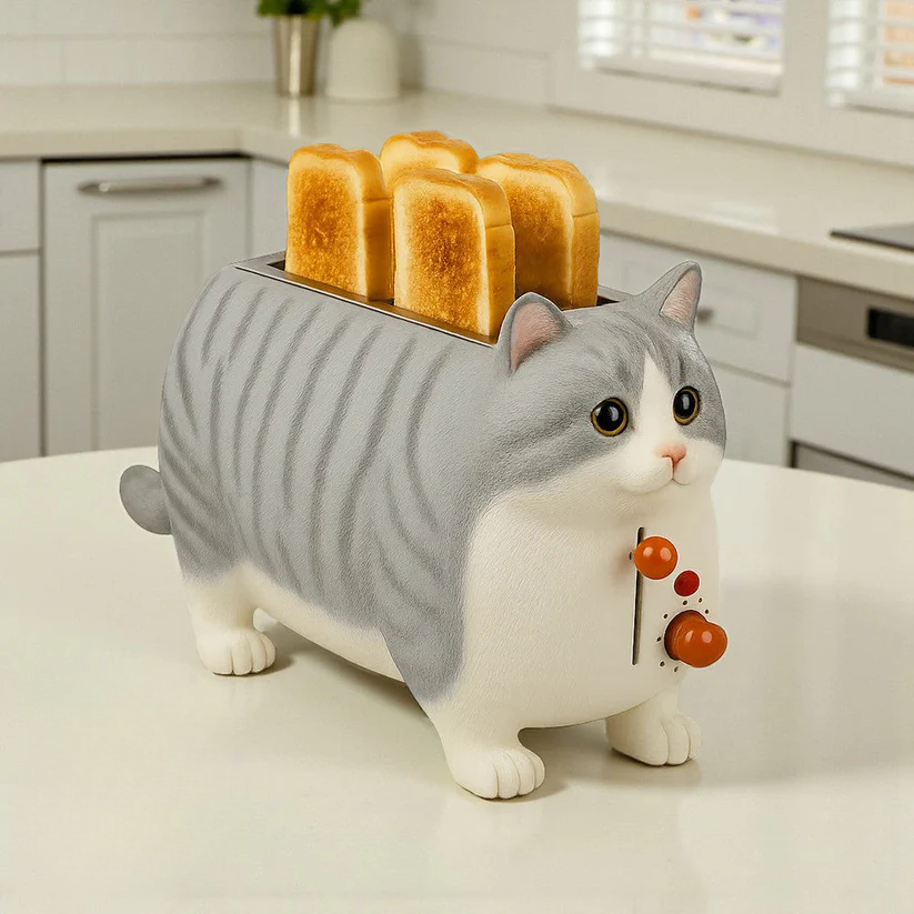 Grille-pain KittyToast – Un petit-déjeuner ronronnant de plaisir!