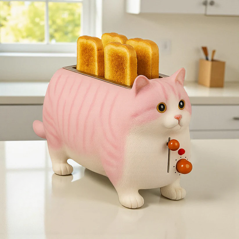 Grille-pain KittyToast – Un petit-déjeuner ronronnant de plaisir!