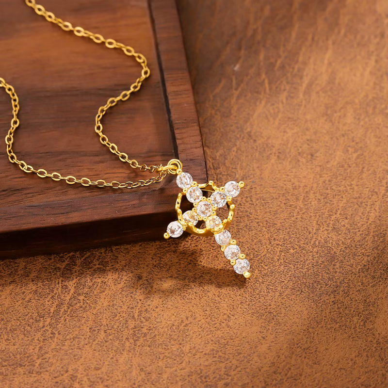 Collier Protecteur croix et couronne + Ebook Offert