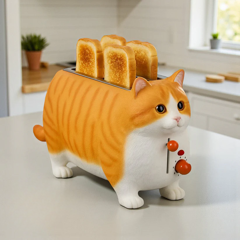 Grille-pain KittyToast – Un petit-déjeuner ronronnant de plaisir!