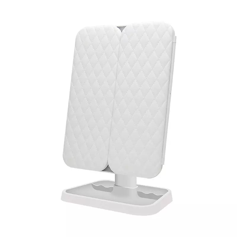 Miroir de maquillage LED à trois volets