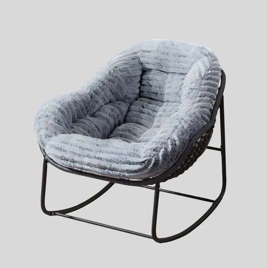Pluffy - Fauteuil à bascule en peluche ultra-douce