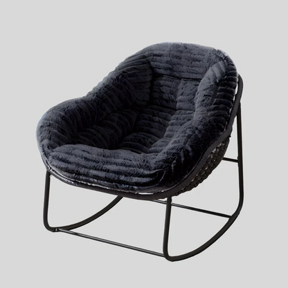 Pluffy - Fauteuil à bascule en peluche ultra-douce