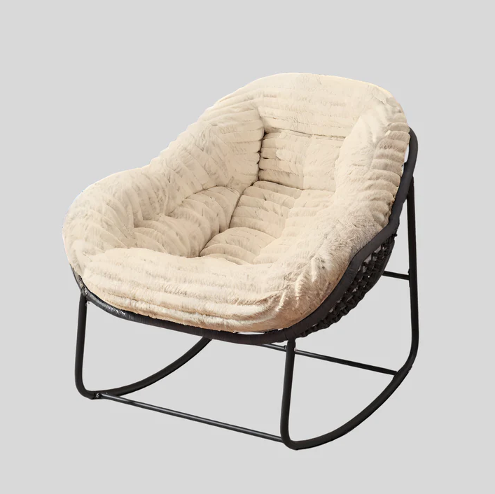 Pluffy - Fauteuil à bascule en peluche ultra-douce