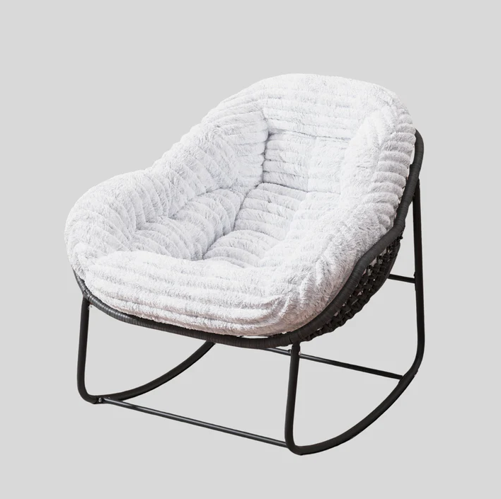Pluffy - Fauteuil à bascule en peluche ultra-douce