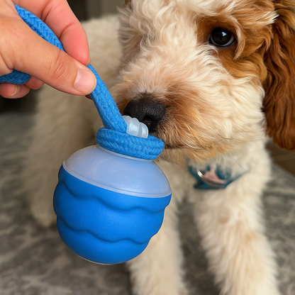 La balle framboise - Jouet interactif pour chien
